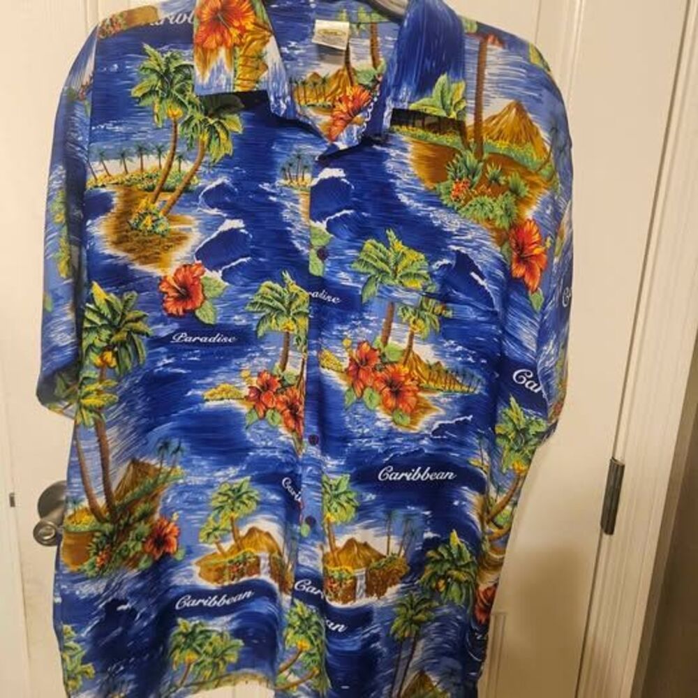 Rima Beachworld Caribbean Paradise Hawaiian Shirt Size XL